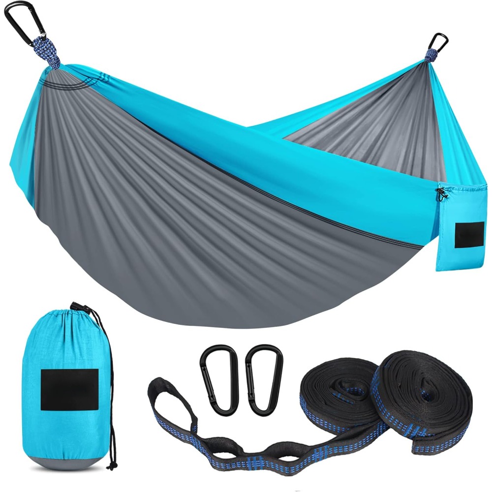 Hammock for Camping (Black & Grey / Medium (Single))