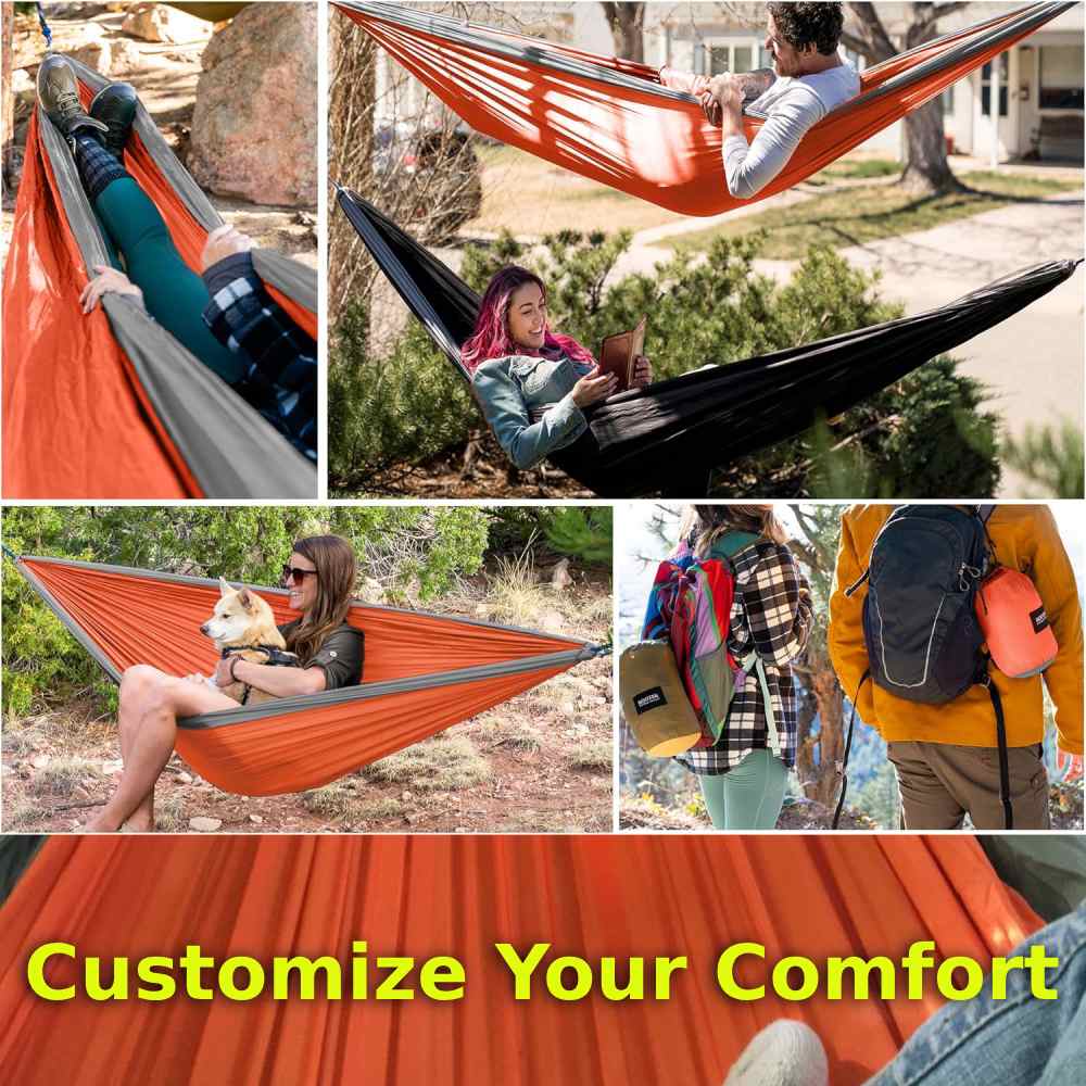 Hammock for Camping (Black & Grey / Medium (Single))