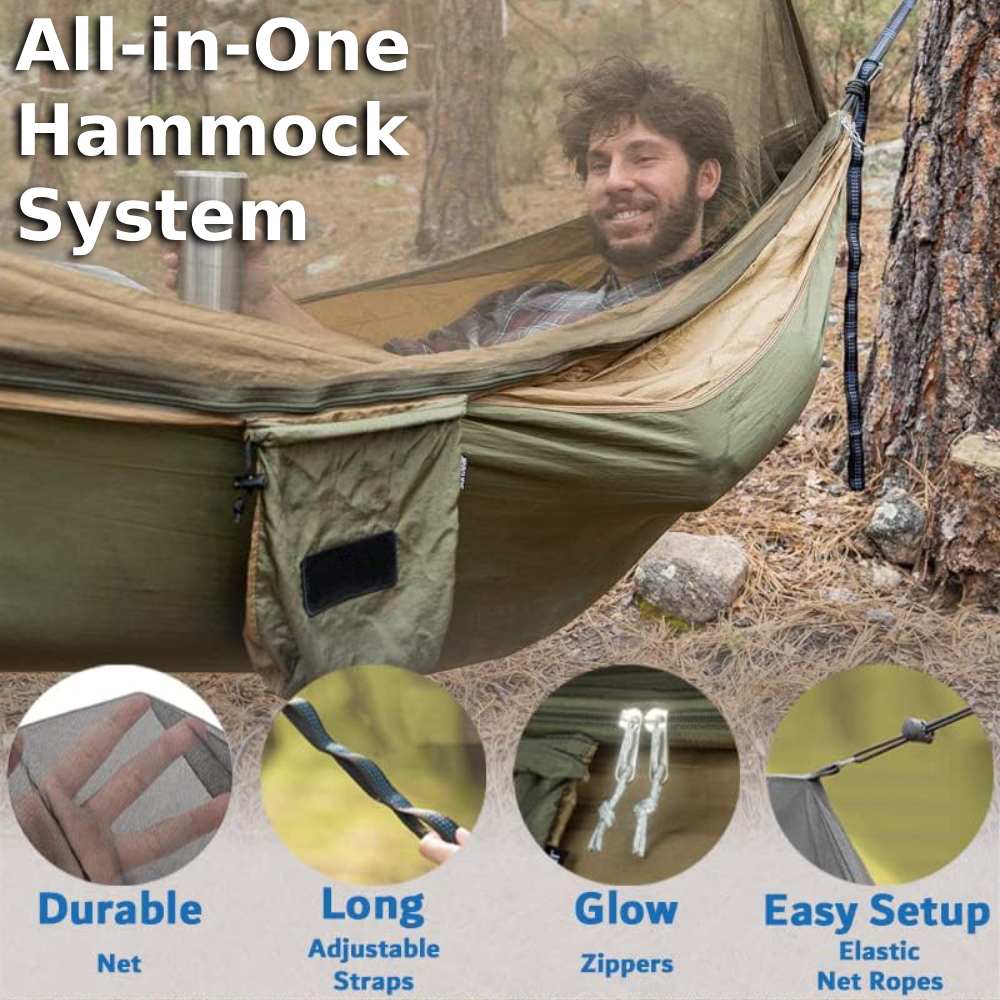 Hammock with Insect Net (Black)
